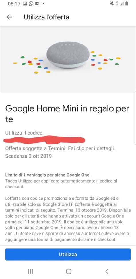 Google Home Mini è in regalo per gli abbonati a Google One in Italia