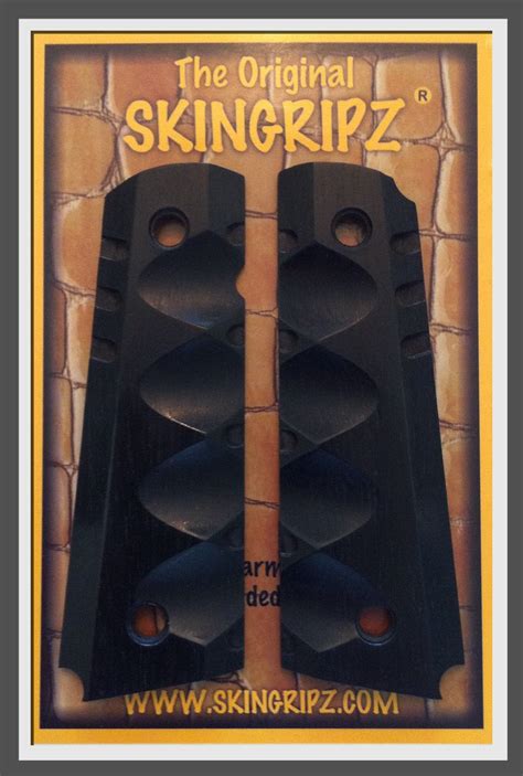 Buy "OPERATOR" 1911 Grips (Full Size) (Black) -Original SkinGripz Brand ...