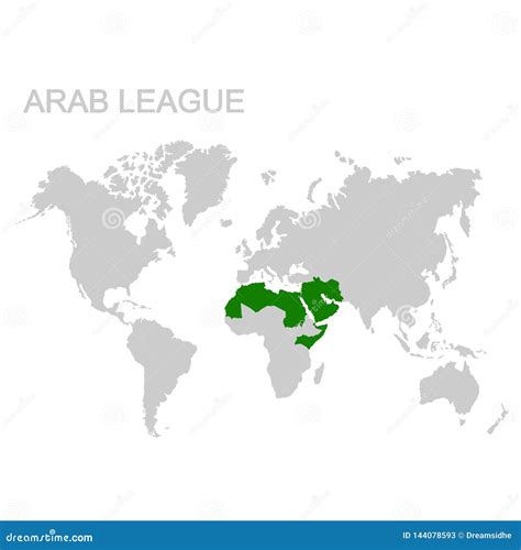 Map of the Arab League stock vector. Illustration of egypt - 144078593