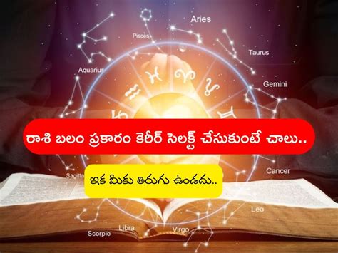 మీ రాశి బలం ప్రకారం కెరీర్ సెలక్ట్ చేసుకోండి.. ఇక మీకు తిరుగు ఉండదు ...