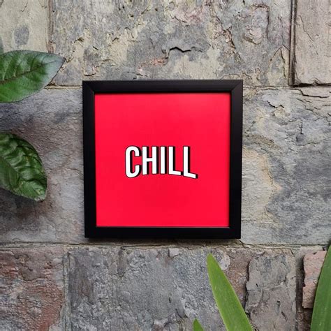 IMI Studios CHILL Wall Hangings or Table Decor (7x7 Inches Frames ...