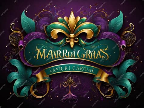Premium Photo | Vector lettering for Mardi Gras carnival filigree ...