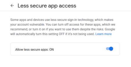 Enable Less Secure Apps 的图像结果