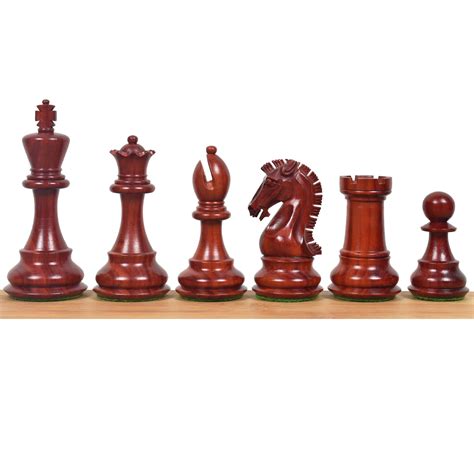 3.9" Craftsman Staunton Chess Pieces Only set - Triple weighted Bud ...