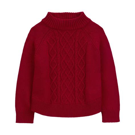 Toddler Girl Carter's Cable Knit Mock Neck Sweater