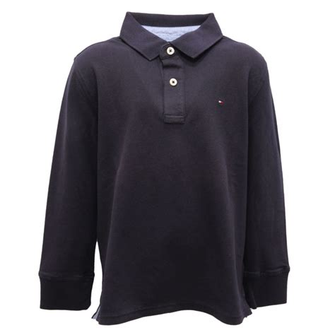 1377AL polo bimbo boy TOMMY HILFIGER kids cotton polo-shirt blue