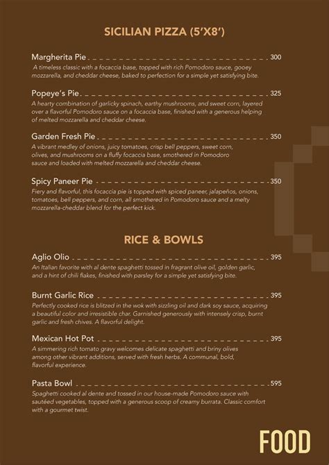 Menu at Koselig, Surat