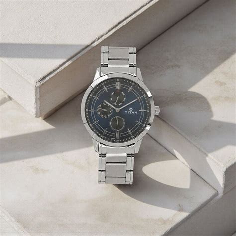Buy Online Titan Workwear Blue Dial Quartz Multifunction Stainless ...