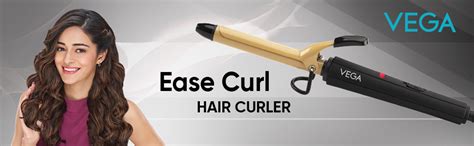 Vega Ease Curl 19 mm Barrel Hair Curler for Women with Ceramic Coated ...