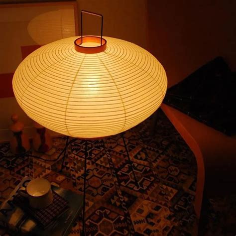 Japanese Wabi-Sabi Rice Paper Compressed Round Floor Lamp – OnShelf