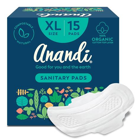 Buy Anandi sanitary pads for women 15 XL Pads | Biodegradable Organic ...