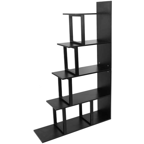 Buy Qinlorgo Modern 5-Tier Bookshelf Industrial Tall Open Wall Corner ...