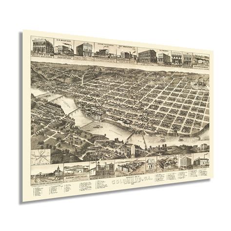 Buy HISTORIX Vintage 1886 Columbus Georgia - 24x36 Inch Vintage ...