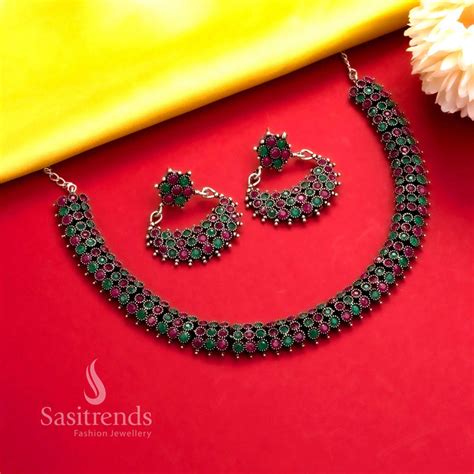 Necklace Set - Buy Online Gold Plated, AD, German Silver Necklace ...