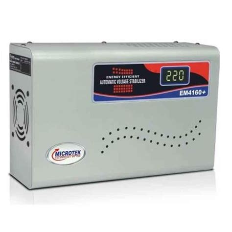 Buy Microtek EM4160+ 160-285V Metallic Grey Voltage Stabilizer Upto 1.5 ...