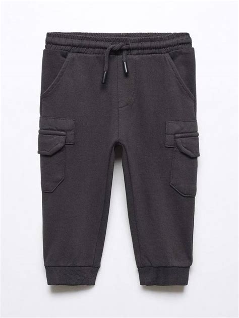 Mango Baby Maverik Cargo Joggers, Charcoal