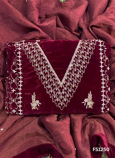 FS2150 | Mehroon | Velvet suite | Pure velvet | Wedding | Party Wear ...
