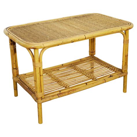 Italian bamboo coffee table, 1960s For Sale at 1stDibs