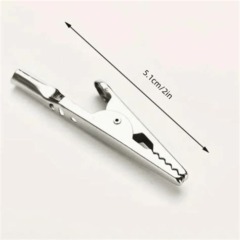 Metal Alligator Clip, Spring Clamps Test Line Crocodile Clip, Silvery ...