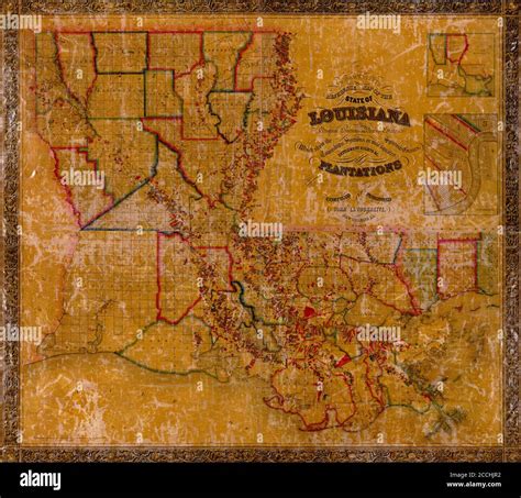 Map of louisiana spanish land grants hi-res stock photography and ...