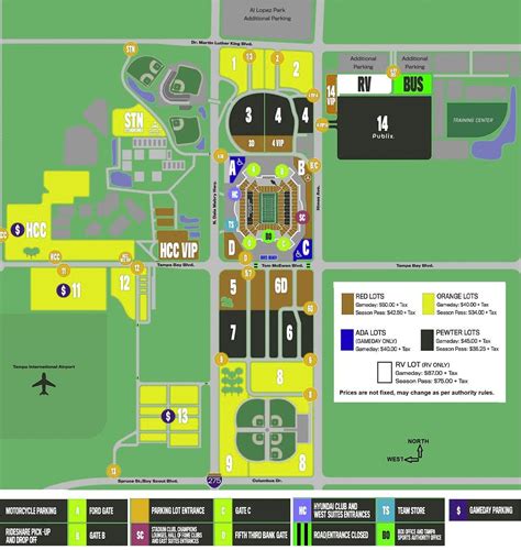 Raymond James Stadium Seating Map, Ticket Prices and Booking, Parking Map - capacity of raymond james stadium