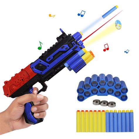 Wembley Blaster Guns with Laser Light & Music, Foam Bullets with 14 ...