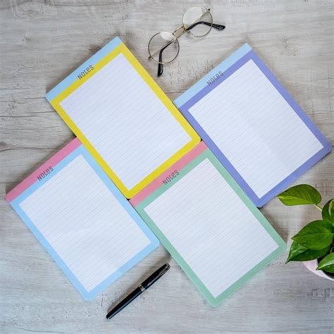 A5 Pastel Notepads - Pack of 4 - 200 sheets – Fun Lines