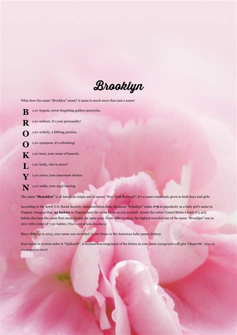 The Spiritual Meaning Of Brooklyn at Jennifer Wilkins blog