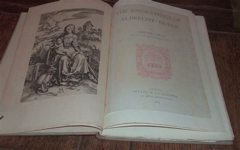 THE ENGRAVINGS OF ALBRECHT DURER by LIONEL CUST: Good Hardcover (1905 ...