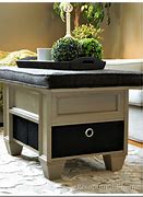 Image result for Black Leather Ottoman Coffee Table