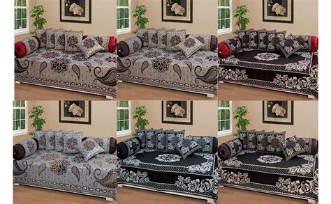 FRESH FROM LOOM Velvet Diwan Set - 1pc Single Bedsheet with 2 Bolster ...