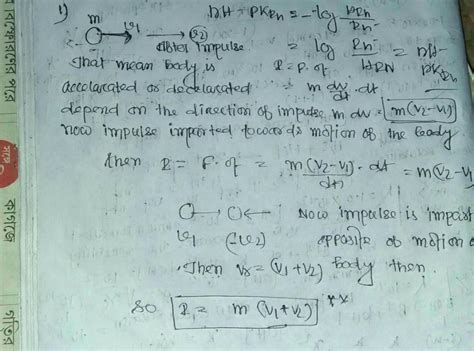 A particle of mass m is moving with a uniform velocity v1. It is given ...