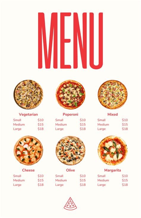 Pizza bar menu – Artofit