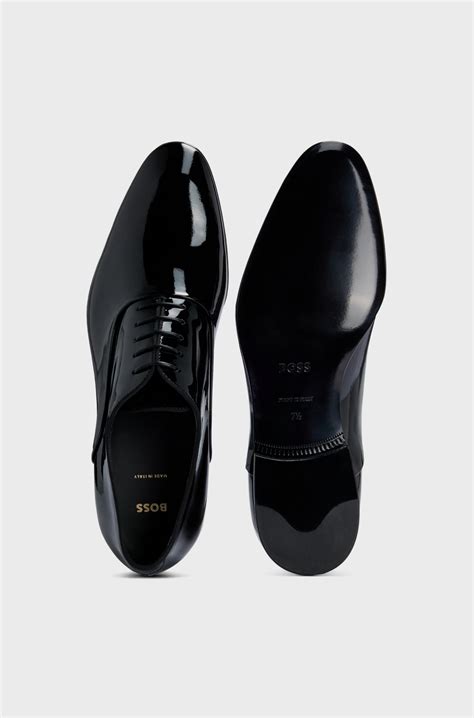 BOSS - Leather Oxford shoes with leather lining - Black