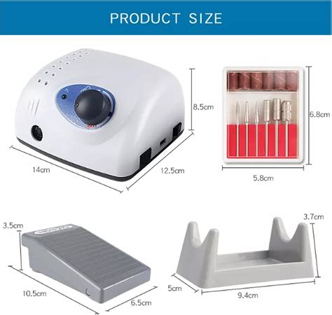 Buy WSXCV Electric Nail Drill Nail Files Machine, Pedicure Kit for Gel ...