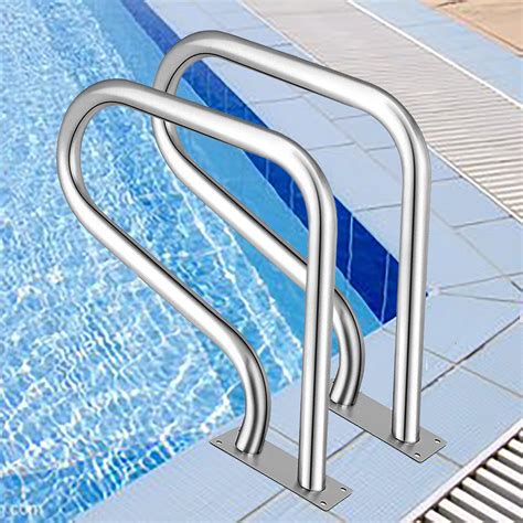 Buy MOCHIYIA 81 * 58cm Pool Handrail, Pool Hand Rail w/Base Plate Easy ...