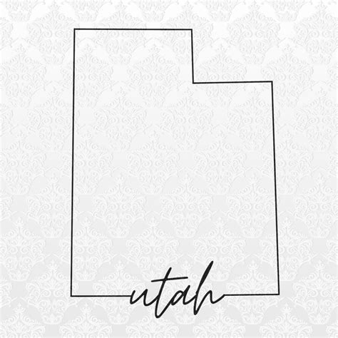Utah State Outline Digital Files | PNG, SVG, JPEG | Cricut & Silhouette ...