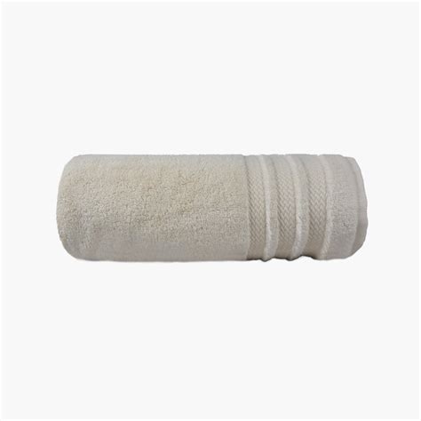 Buy TRIDENT Soft and Plush Beige Solid Cotton Bath Towel - 76x137cm ...