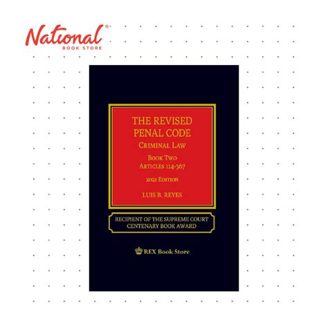 THE REVISED PENAL CODE BOOK II BY LUIS REYES - HARDCOVER - COLLEGE LAW