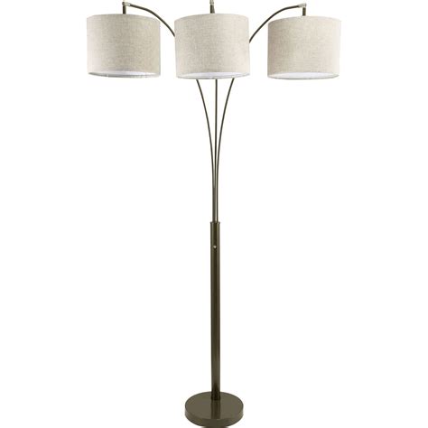 Hokku Designs 1pc Floor Lamp 3-Lights Brown Metal Base Dimmer Switch ...