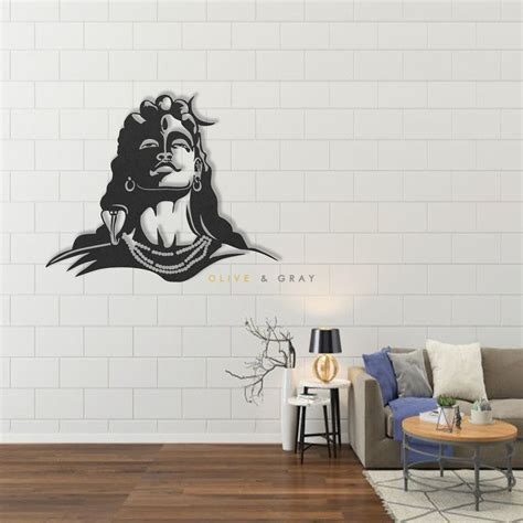 Lord Shiva Adiyogi Metal Wall Art – oliveandgray