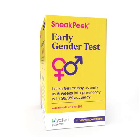 SneakPeek® Early Gender Test Kit - Baby Gender Results at 6 Weeks - Lab ...