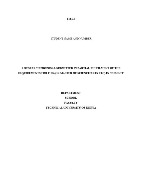 Image result for Research Proposal Format