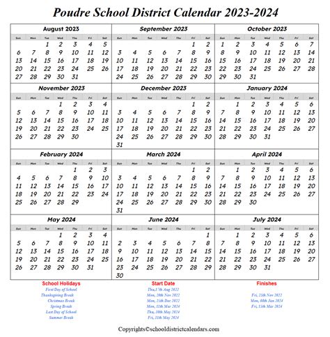 Poudre School District Calendar 2023-2024 School District Calendars