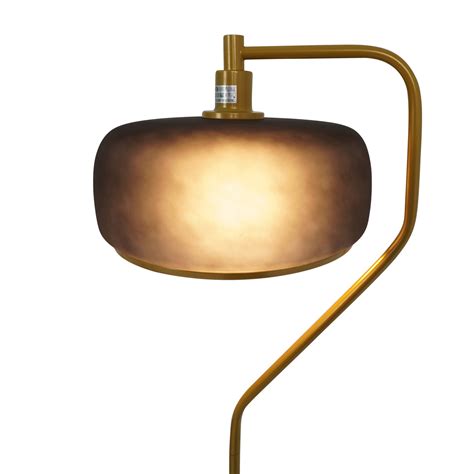 Modern Black & Gold Floor Lamp - 59" Tall Standing Light with Foot ...