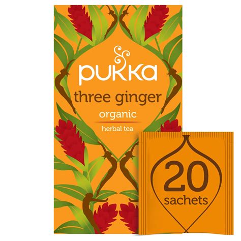 Pukka Three Ginger Herbal Tea, 20 sachets 36g : Amazon.in: Grocery ...