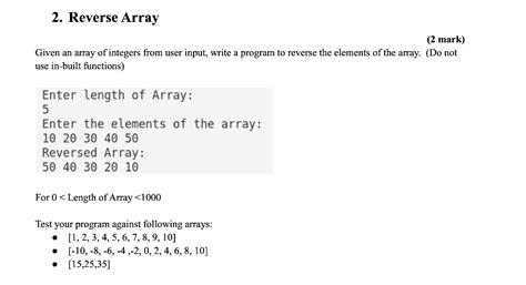 Image result for Reverse an Array in Java Using User Input