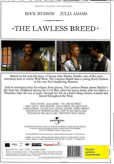 The Lawless Breed (1953) : Rock Hudson - Rare DVD Aus Stock New Region ...