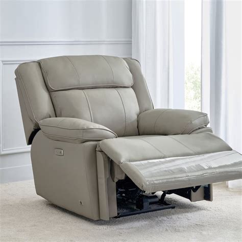Buy Torino Faux Leather 3+2+1 Seater Electric Recliner - Grey from Home ...