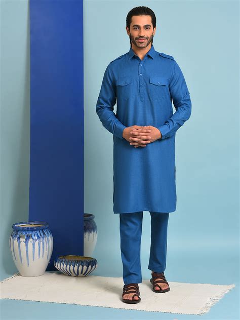 Hangup Men's Ethnic Pathani Kurta Pyjama Set – Hangupindia